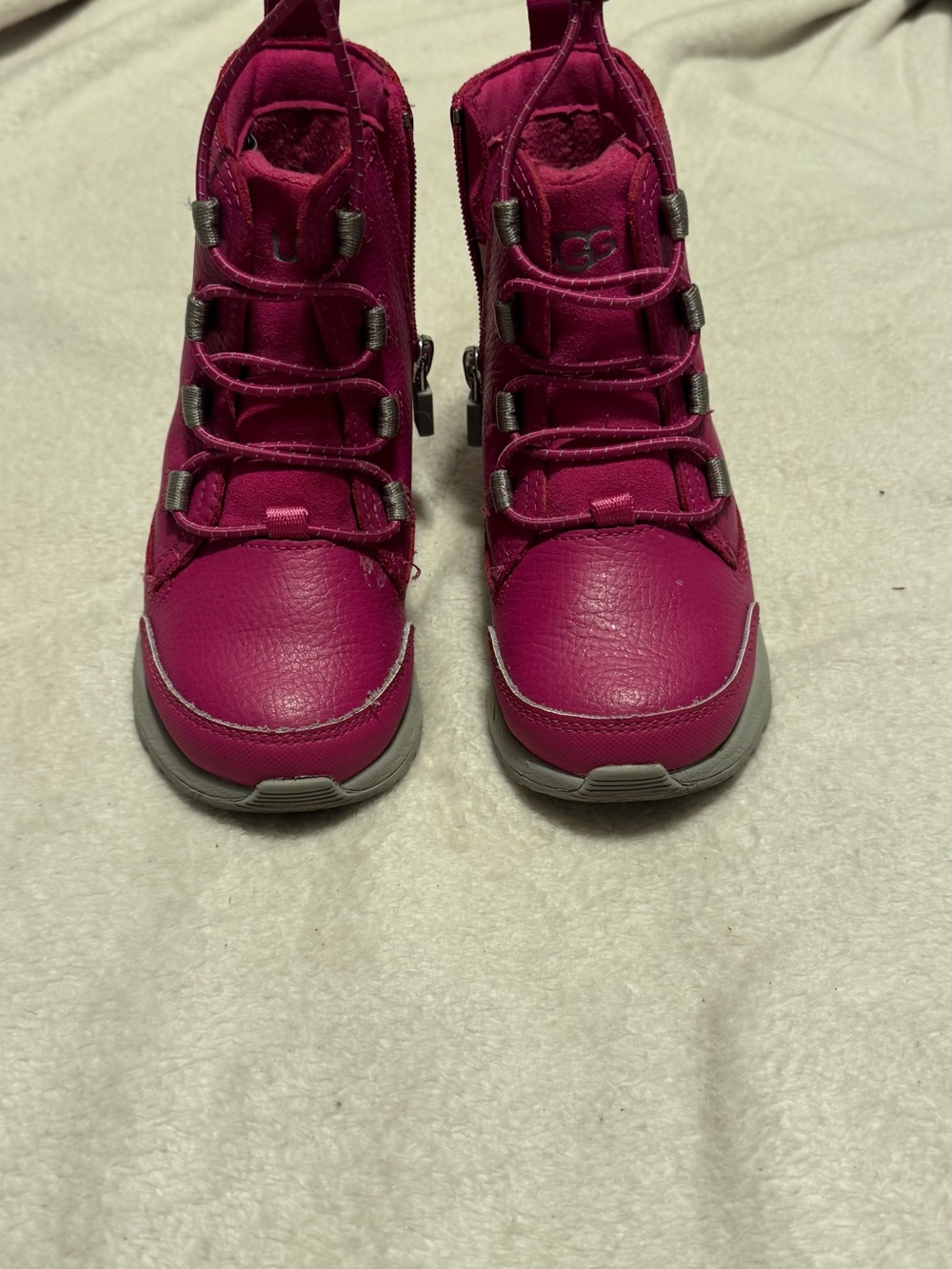UGG Kids Fuchsia Lace-Up Waterproof Boots